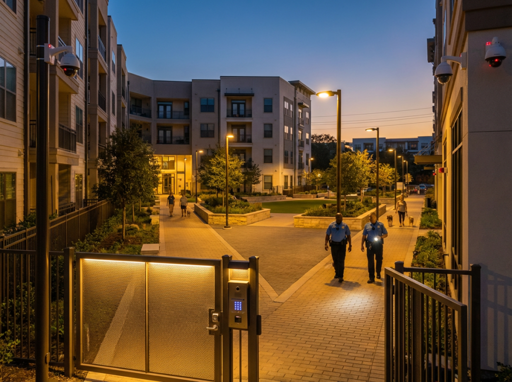 Modern CCTV and access control technology for multi-family properties