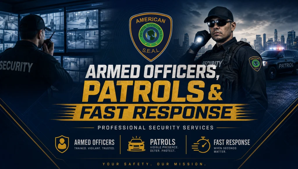 Armed Officers Patrols Fast Response